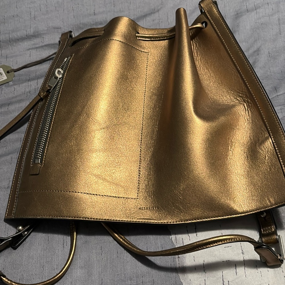 Allsaints metallic backpack New with tags